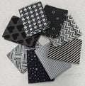 Assorted Black and White Fat Quarter Bundle 8 Pieces