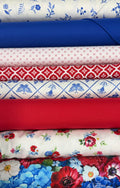 Patriotic Floral Fat Quarter Bundle 8 pieces