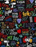 I Love My Dog for TTF - 1/2 Yard