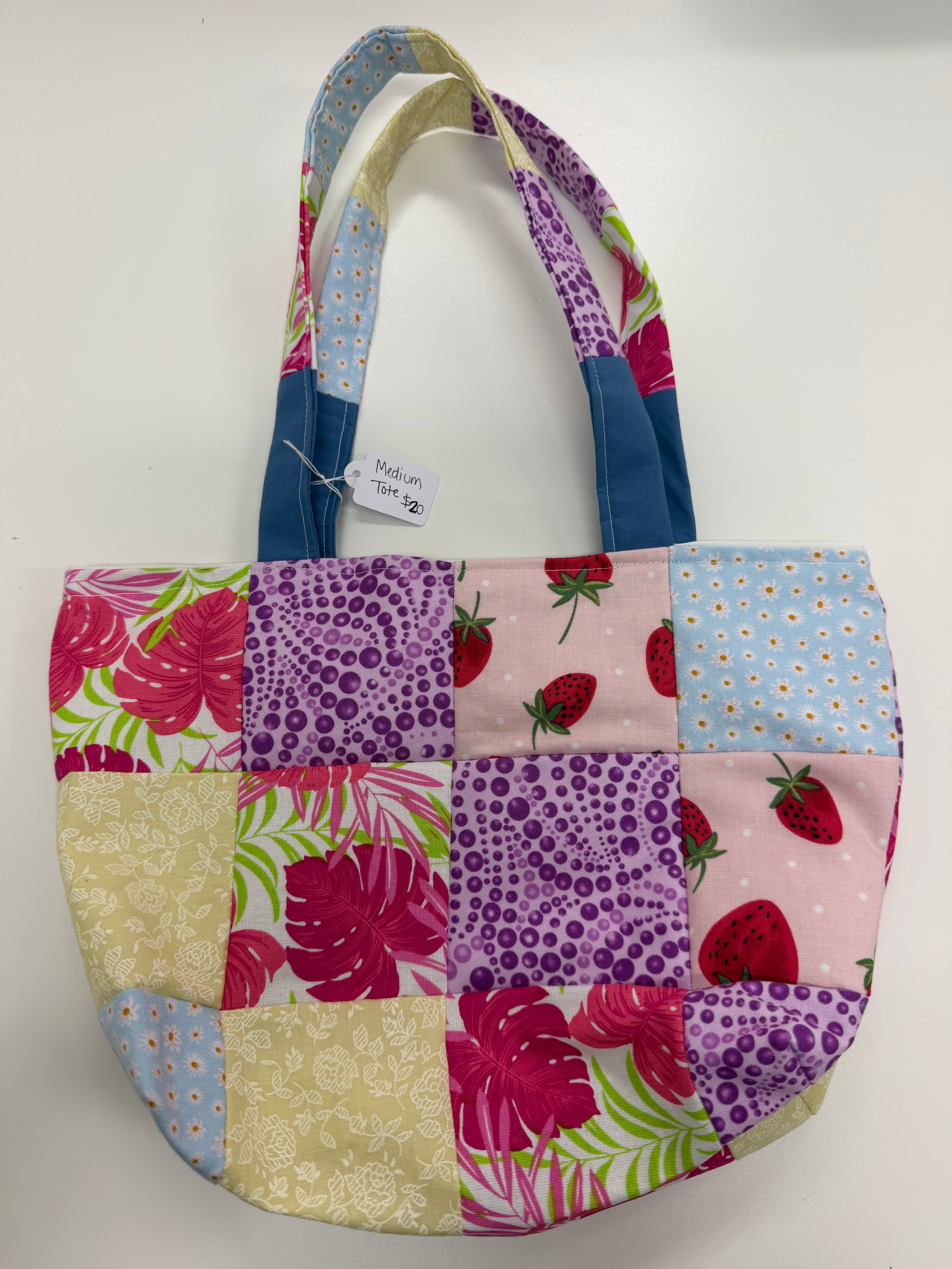 Medium Patchwork tote bag - Tiny Jungles