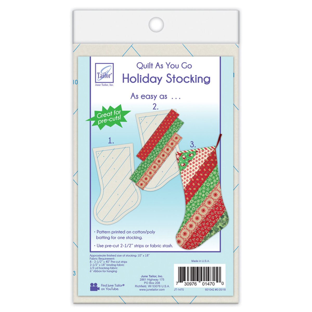 Quilt As You Go Holiday Stockings