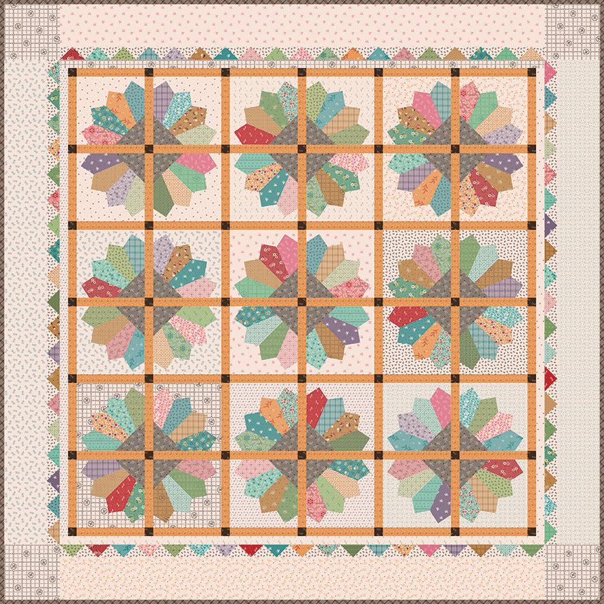 Gentler Times Delightful Quilt Kit by Lori Holt for Riley Blake Designs