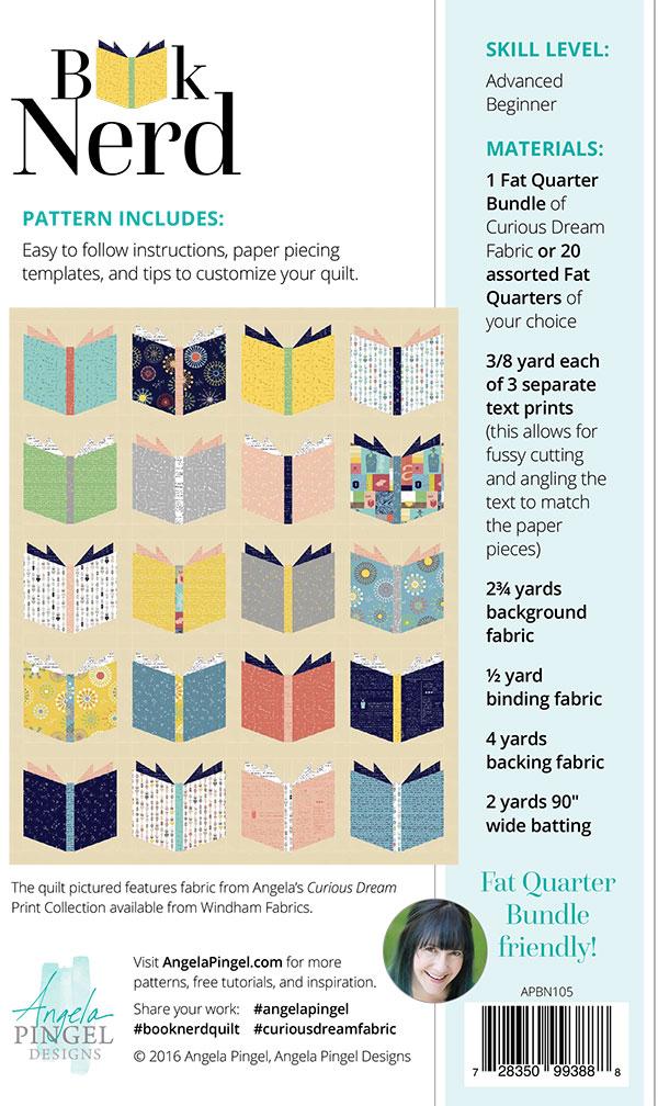 Book Nerd Quilt Pattern AP BN105