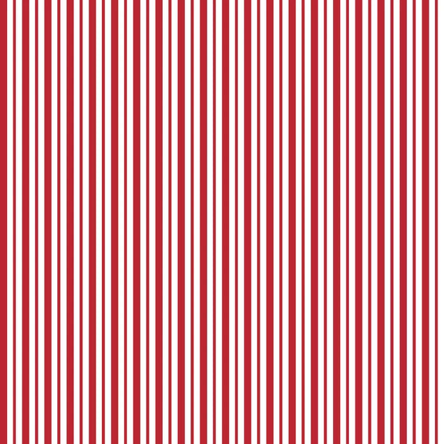 Kimberbell Basics Mini Awning Stripe Red by Maywood Studio - 1/2 Yard