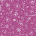 Kimberbell Basics Swirl Floral Violet by Maywood Studio - 1/2 Yard