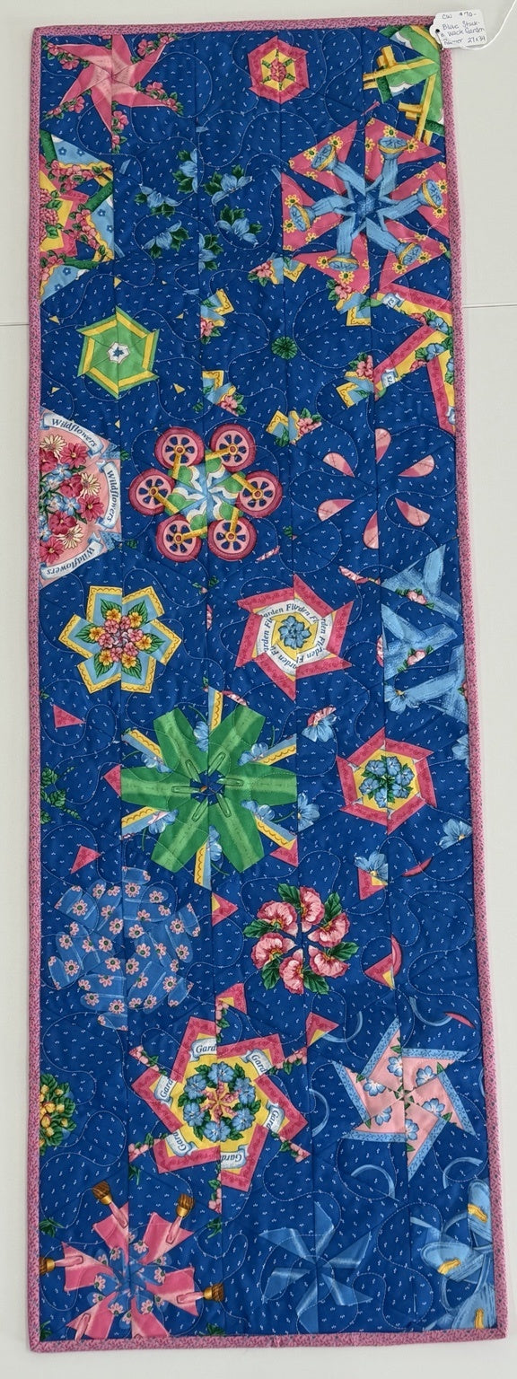 Blue Stack-n-Whack Garden Wall Hanging by CW 27" X 34"