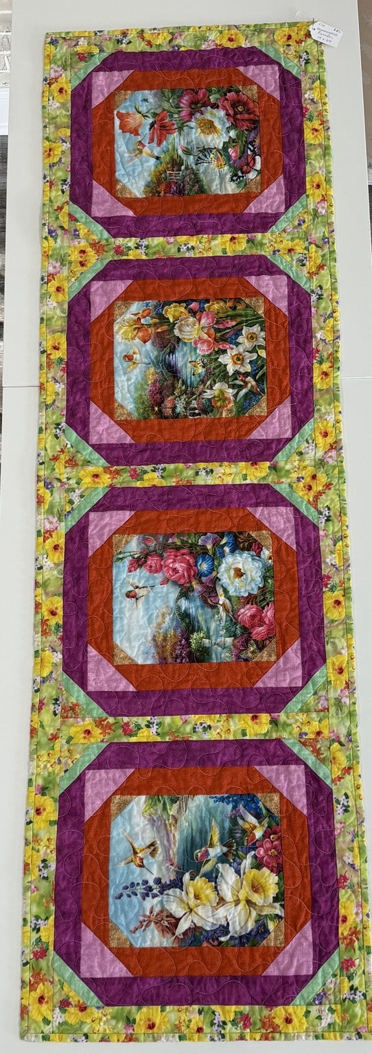 Hummingbird Garden Table Runner 19" X 64"
