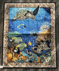 Under the Sea Wall Quilt by CW 34" X 44"