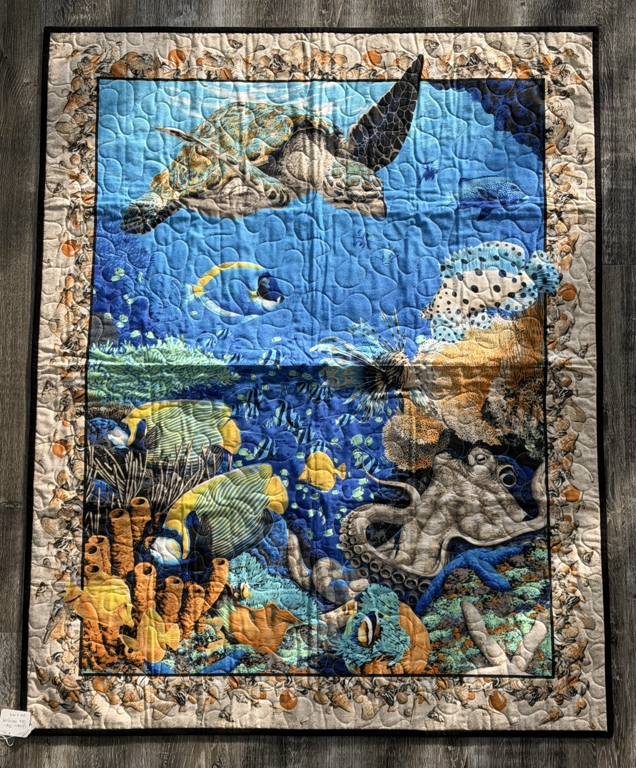 Under the Sea Wall Quilt by CW 34" X 44"