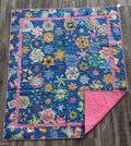 Stack-N-Whack Blue Garden Quilt by CW 57" X 66"