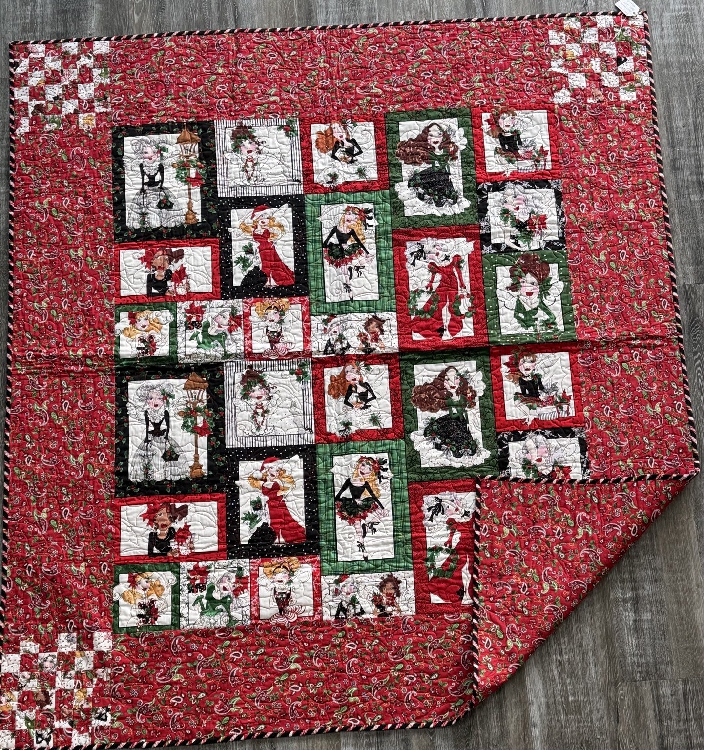 Christmas Gals Quilt by CW 58" X 64"