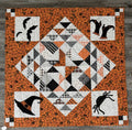 Halloween Orange & Black Applique Quilt by CW 54" X 54"