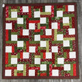 Christmas Qtr Log Cabin Quilt by CW 54" X 54"