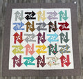 Colorful Arrow Head & Pinwheel Pieced Quilt by CW 68" X 70"