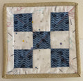 Navy Floral & Shooting Stars Potholder by Quilts by Anne 8" X 8"