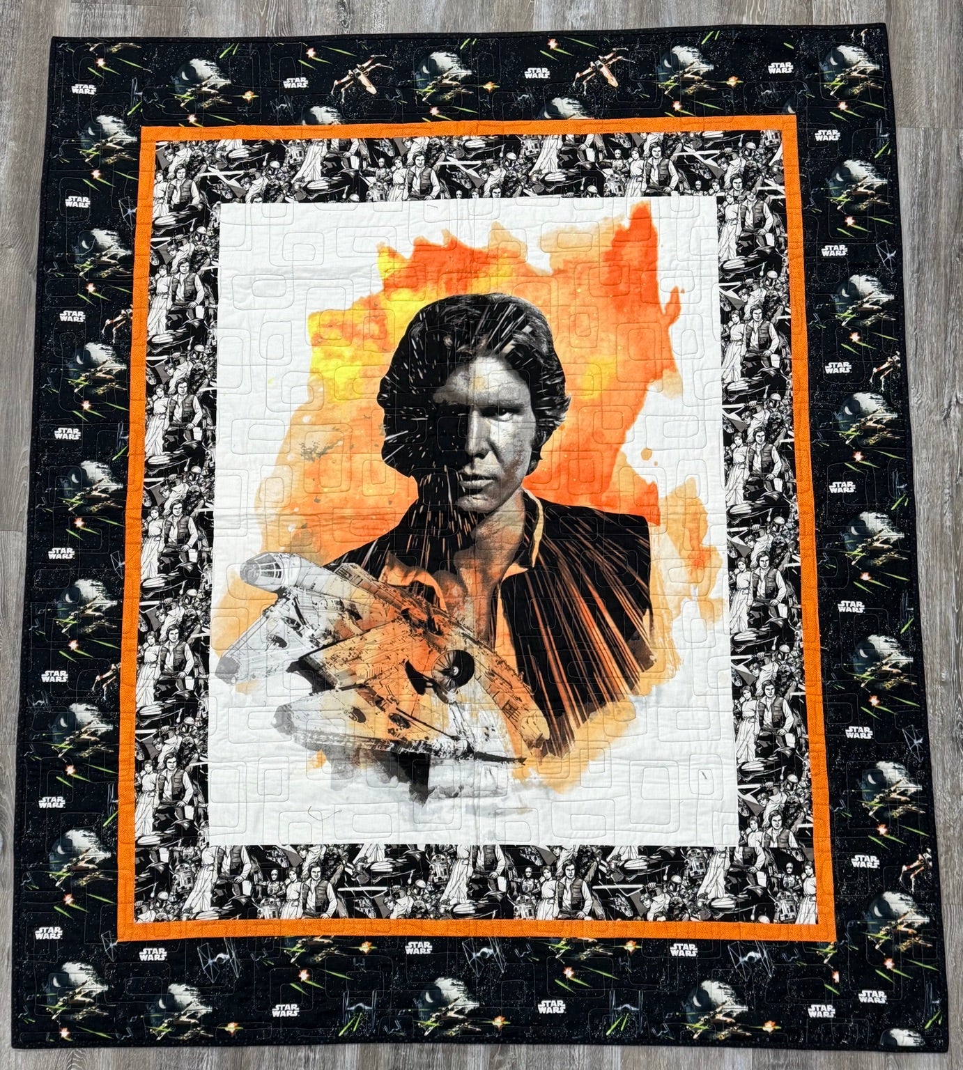 Star Wars Han Solo Quilt by Sew Sassy 54" X 54"