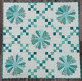 Aqua Dresden Plate Quilt by Sew Sassy43" X 43"