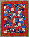 Christmas Stack and Whack Patchwork Quilt by Sew Sassy 38" X 50"