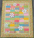 Floral Daisy Patchwork Quilt by Sew Sassy 75" X 62"