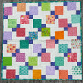 Colorful Floating Squares Quilt by Sew Sassy 38" X 38"