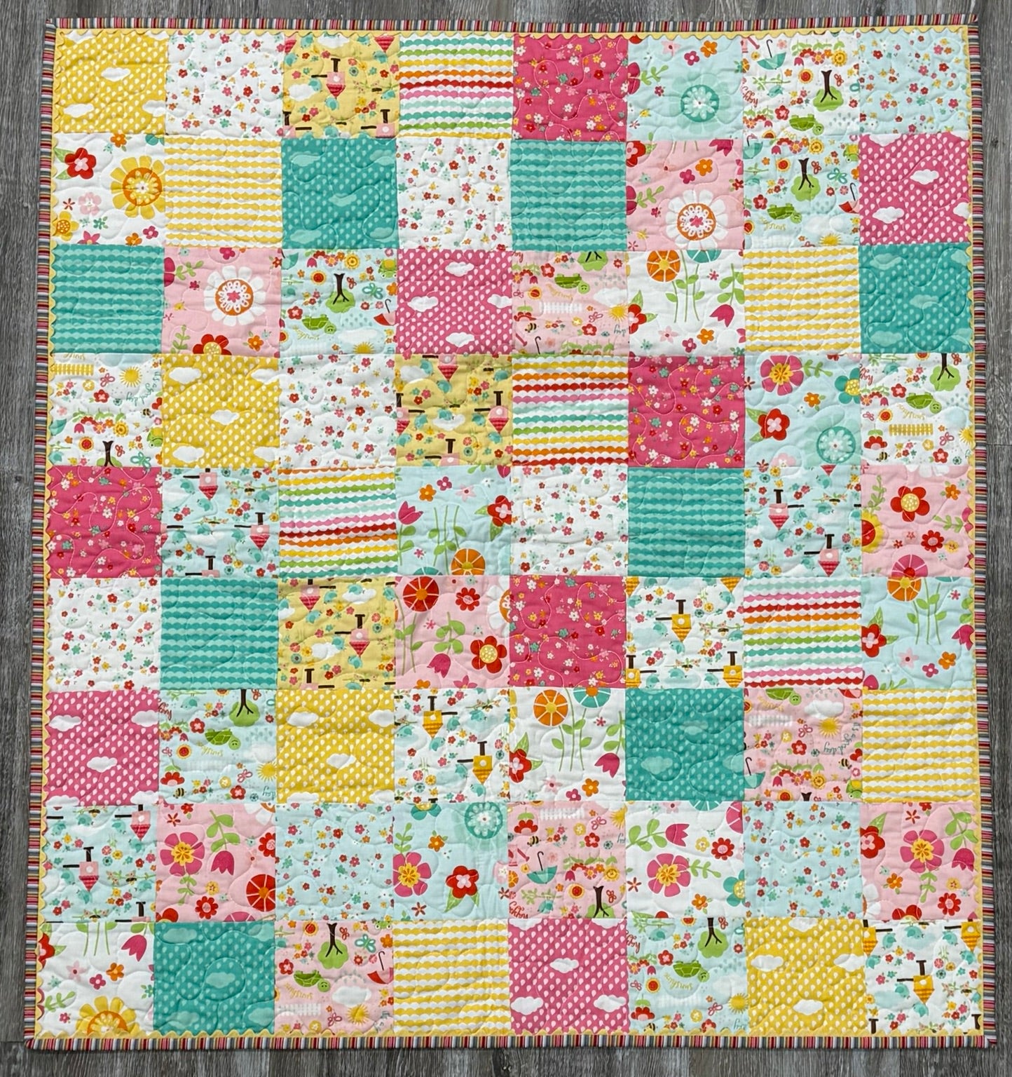 Garden Patchwork Quilt by Sew Sassy 38" X 35"