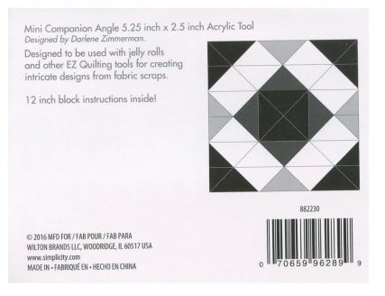 EZ Quilting Jelly Roll Ruler: Mini Companion Angle