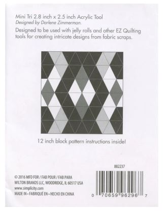 EZ Quilting Jelly Roll Ruler: Mini Tri