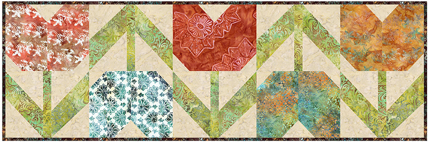 Villa Rosa Designs Flowers for Mom Runner Pattern by Tricia Lynn Maloney 16" x 50"