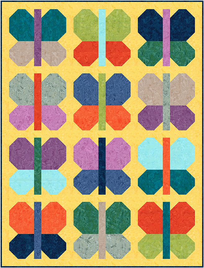Villa Rosa Designs Kaleidoscope Quilt Pattern 56" x 74"
