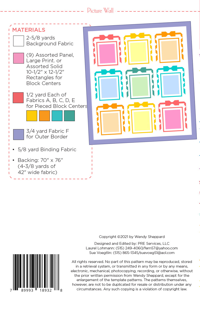 Picture Wall by Wendy Sheppard from Riley Blake Designs