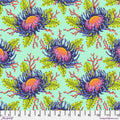 Floral Reef Friends & Anemones Seafoam by Tula Pink fabric