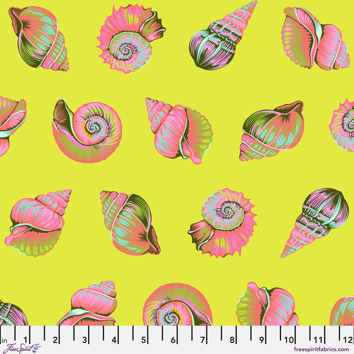 Floral Reef Lil Shelly Seagrass by Tula Pink fabric