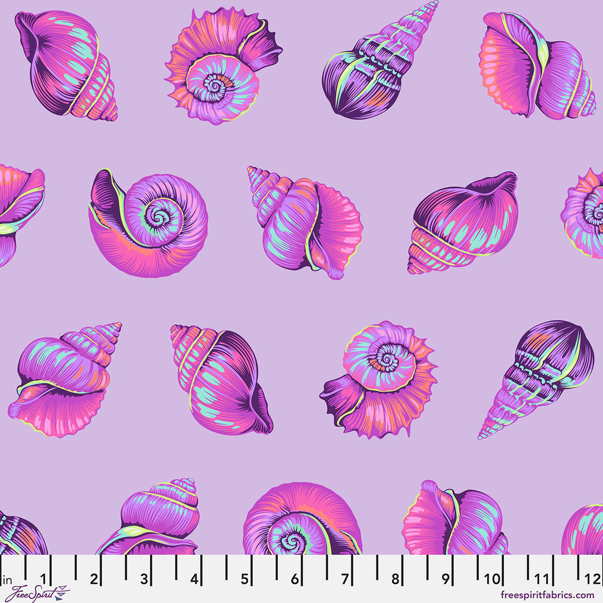 Floral Reef Lil Shelly Ultraviolet by Tula Pink fabric