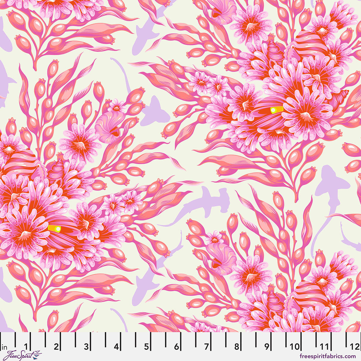 Floral Reef Shadow Sharks Delphine by Tula Pink fabric