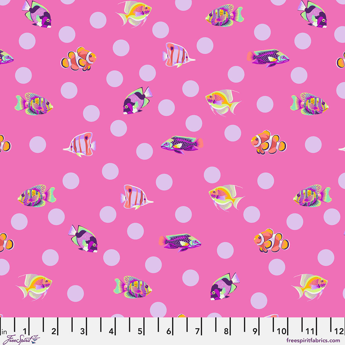Floral Reef School Crossing Delphine by Tula Pink fabric