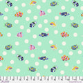 Floral Reef School Crossing Seafoam by Tula Pink fabric
