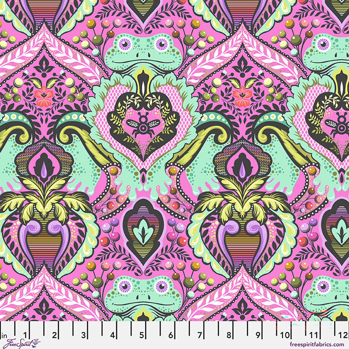 Tula Pink Prince Charming Déjà Vu Fabric – Frog Prince - Gumball