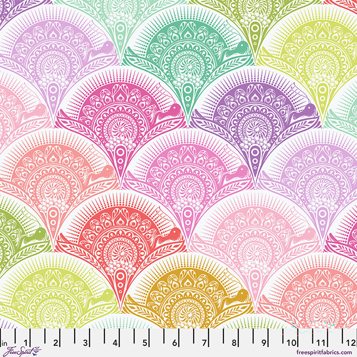 Tula Pink Prince Charming Déjà Vu Fabric – Snail Scallop - Sugarrush