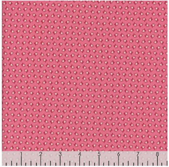 Aunt Grace Goes Scrappy by Judie Rothermel Pink Triple Petal - Fat Quarter 18" X 21"