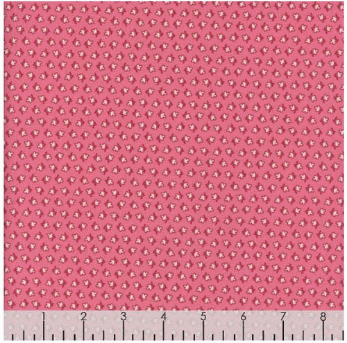 Aunt Grace Goes Scrappy by Judie Rothermel Pink Triple Petal - Fat Quarter 18" X 21"