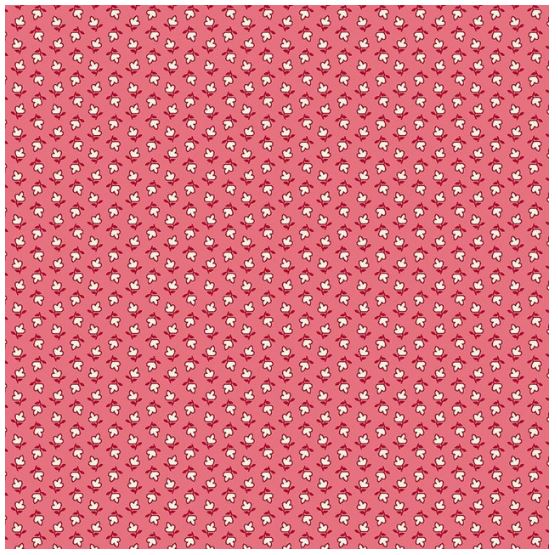 Aunt Grace Goes Scrappy by Judie Rothermel Pink Triple Petal - Fat Quarter 18" X 21"