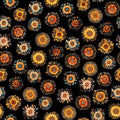 Poultry in Motion Sunflowers Black - 1/2 Yard