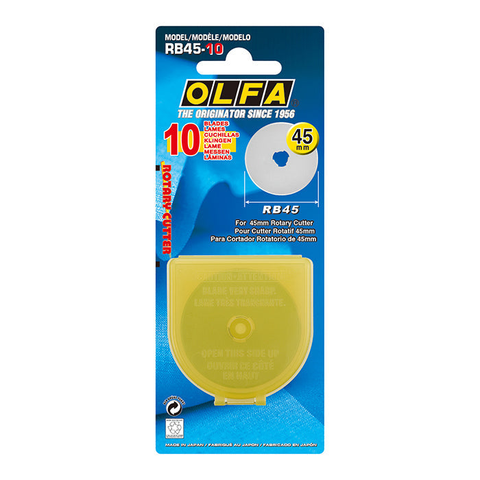OLFA 45mm Rotary Replacement Blades – 10 Count
