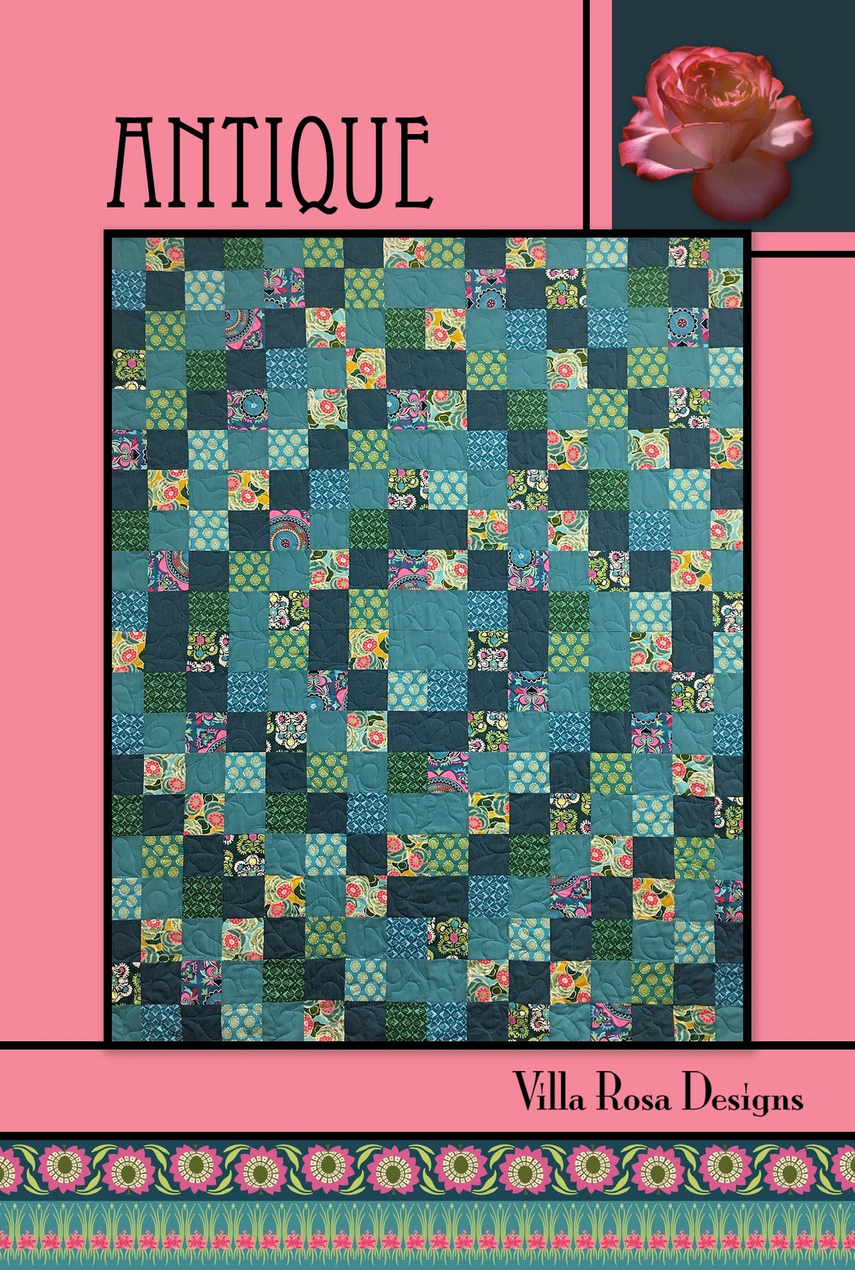 Villa Rosa Designs Antique Quilt Pattern 56" x 70"
