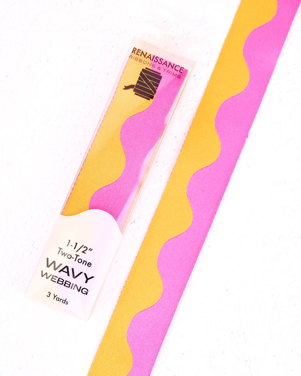 Wavy Webbing Pink Lemonade 1-1/2in x 3yds