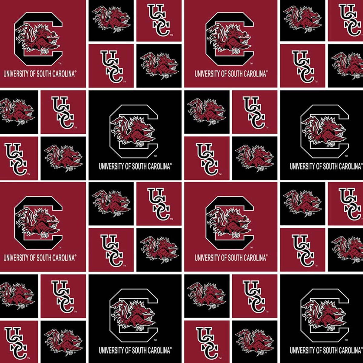 South Carolina Gamecocks NCAA Cotton Fabric -1/2 Yard