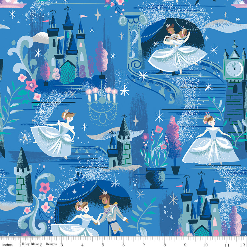 Wishes The Ball Blueberry Sparkle by Jill Howarth for Riley Blake Designs - 1/2 Yard
