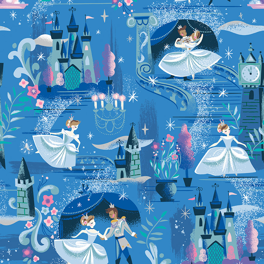 Wishes The Ball Blueberry Sparkle by Jill Howarth for Riley Blake Designs - 1/2 Yard - image 2