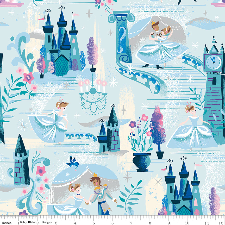 Wishes The Ball Powder Sparkle by Jill Howarth for Riley Blake Designs - 1/2 Yard