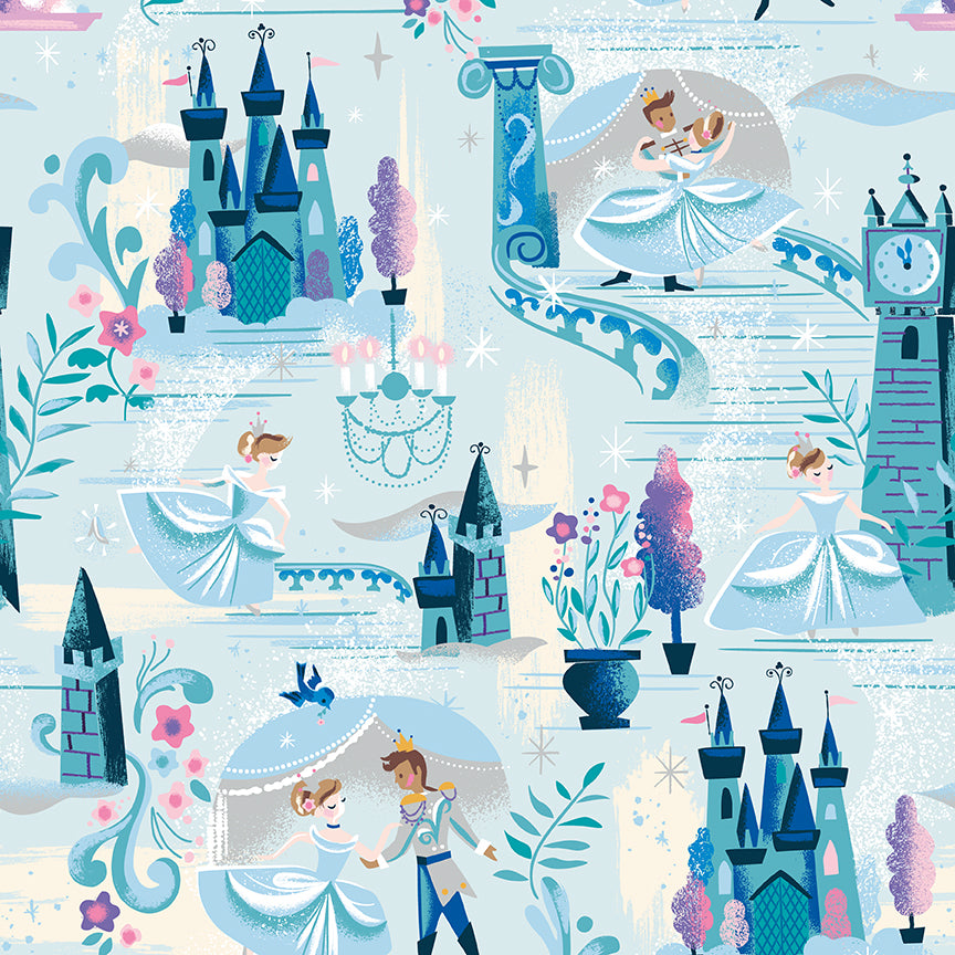 Wishes The Ball Powder Sparkle by Jill Howarth for Riley Blake Designs - 1/2 Yard - image 2
